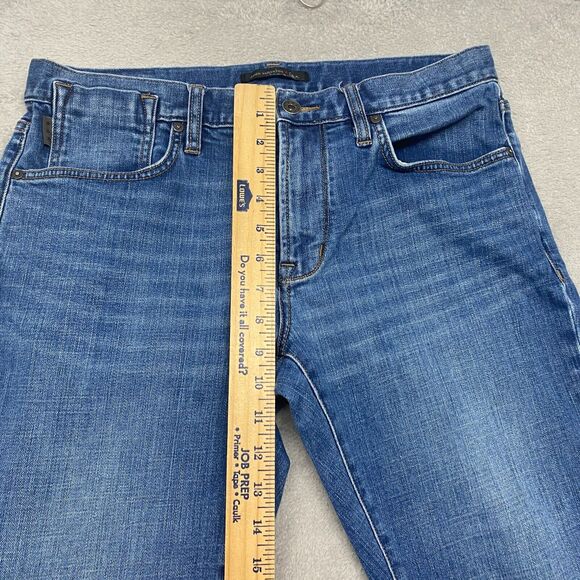 John Varvatos Jeans‎ Mens 32x29 Blue Straight Leg Medium Wash Cotton Distressed - Picture 4 of 11